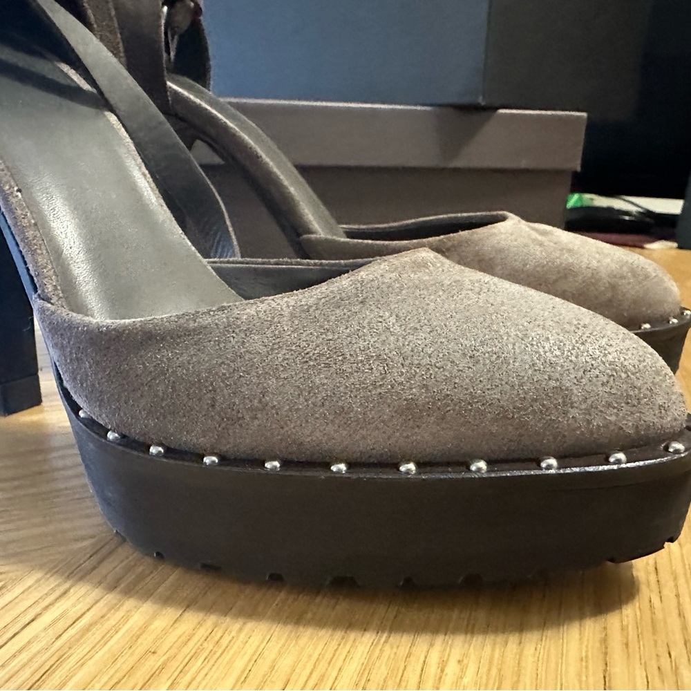 Elegant Taupe Platform Heels